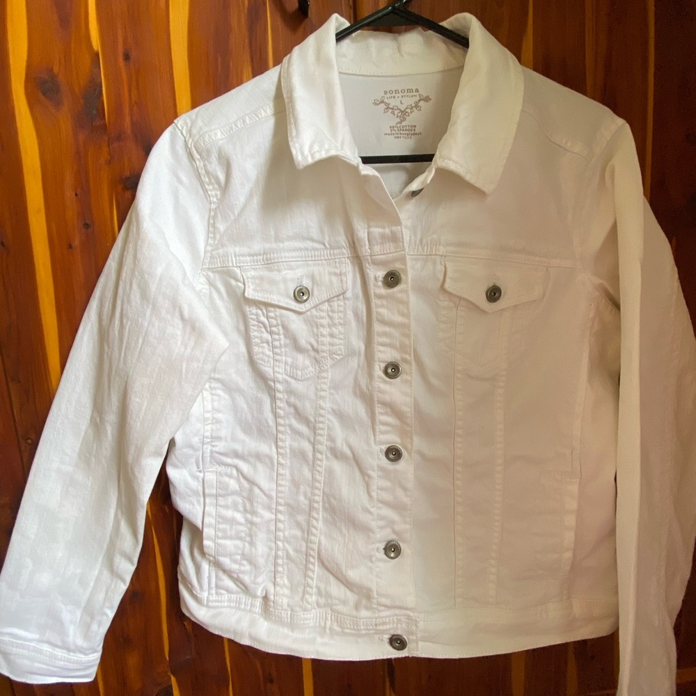 White jean jacket